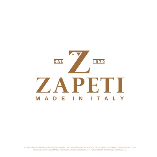 コンペ「Logo design needed for an Italian Children Shoe company - a little Playful but Classic, Elegant and Bold style」のデザイン by 2MDesignsさん 