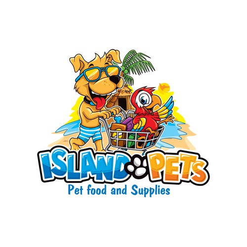 Pet store on the islands needs a beach themed logo Logo design