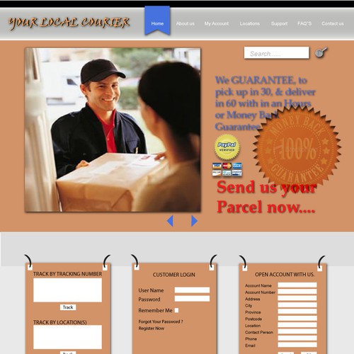 Help Your Local Courier with a new Web Page Design Design by niarruz