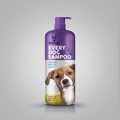 Ruff Life Pet Company Natural Every Dog Shampoo Diseño de sougatacreative