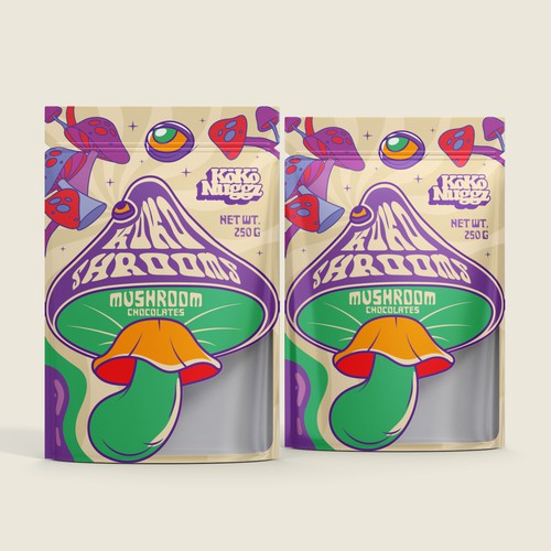 Designs | psychedelic mushroom shaped chocolate | Product packaging contest