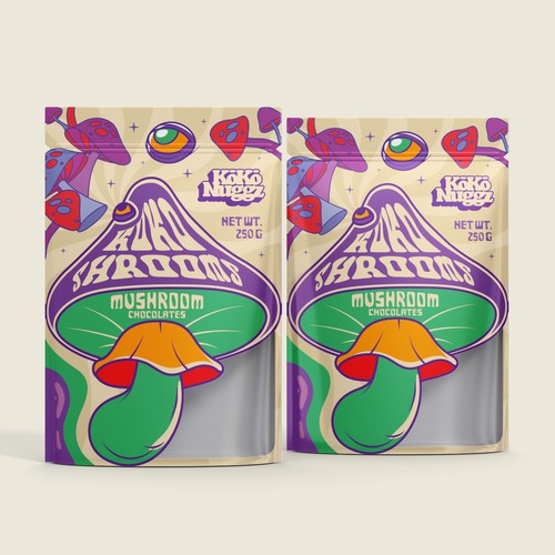 psychedelic mushroom shaped chocolate Design by CUPEDIUM