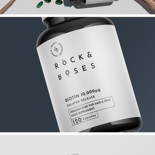 Minimal Supplement Label for a Vitamin Bottle Design by Nandita Pal