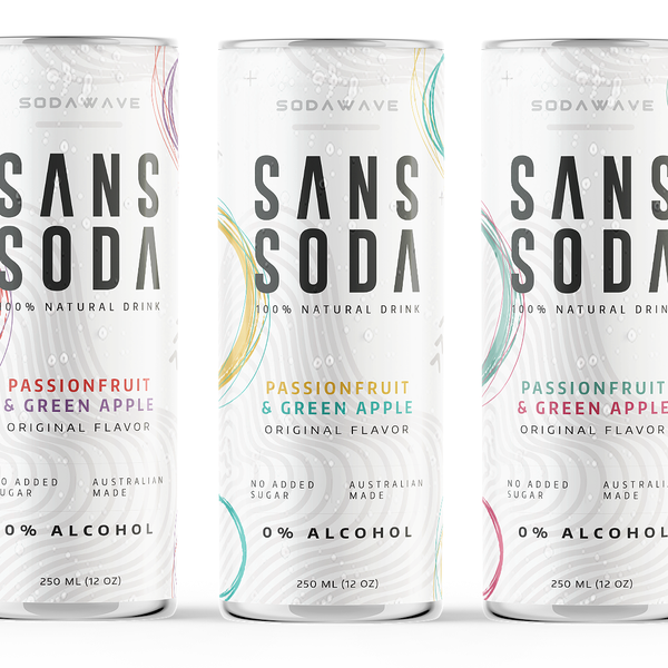 Design by PLVD titled "Sans Soda Label"