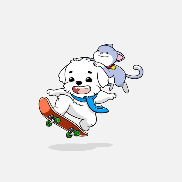 Dog and his best friend the cat