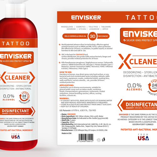 The cleaner product label Ontwerp door a x i o m a ™