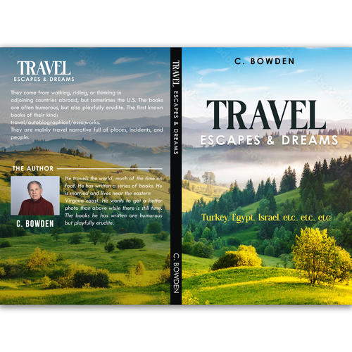 Cover for a travel/autobiography/brief essay book Design by aaliadraws