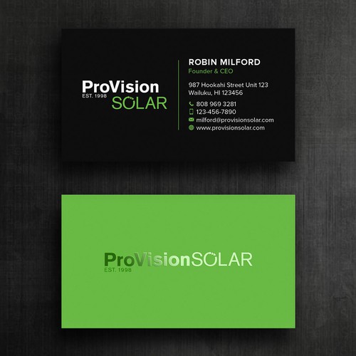 Design Solar Business Cards por Felix SH