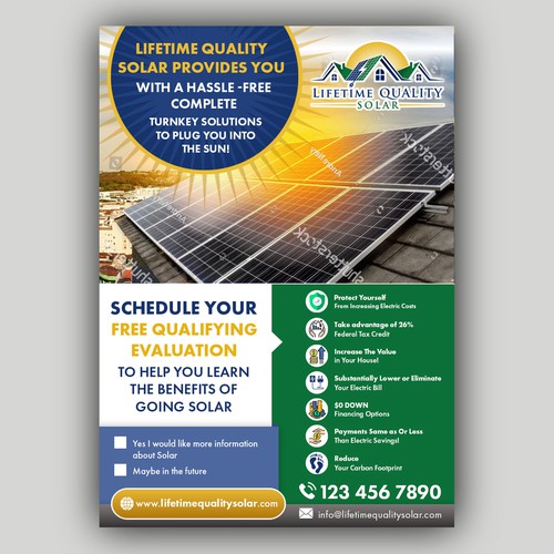 Solar Offer Page for Roofing Customers Design by allMarv