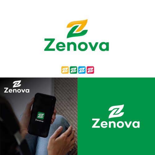 Zenova Logo: Revolutionary suite of health and wellness mobile apps Diseño de Arganesia