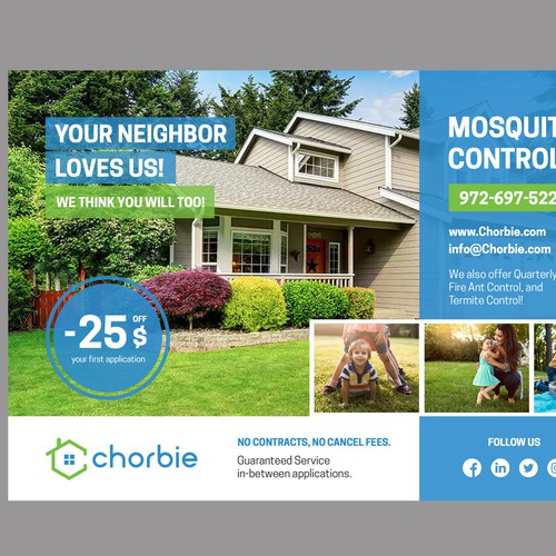 Chorbie Mosquito Control Postcard Design by tonaan