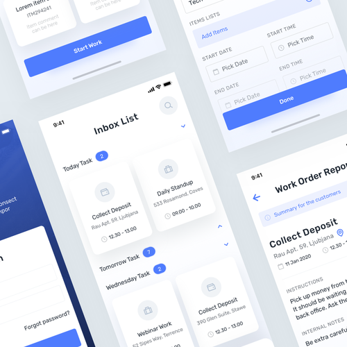 Clean and modern business app design Design by RFNco