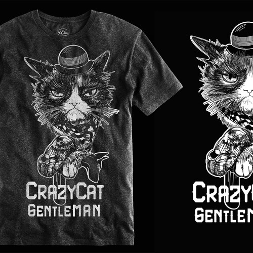 Crazy cat hotsell gentleman t shirt