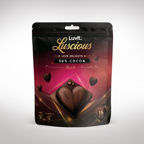 Design a standout label for a Premium Chocolate Homepack Design réalisé par TheBeeDee