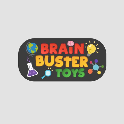 Brain Buster Toys Logo & Social Media Contest. Design by BrainstormingDsg