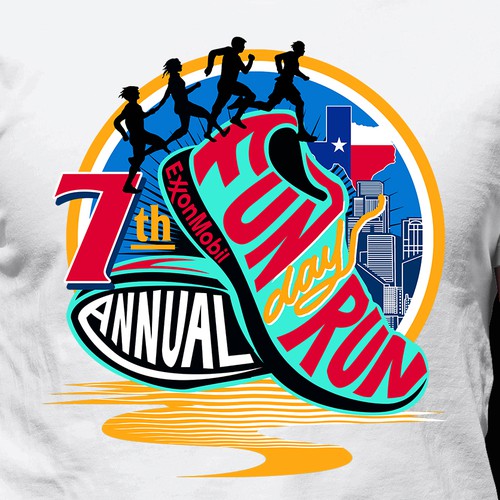 7th Annual Exxonmobil Fun Day Run Shirt Design T Shirt Contest