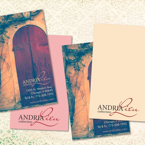 Create the next business card design for Andria Lieu Diseño de Skavolta