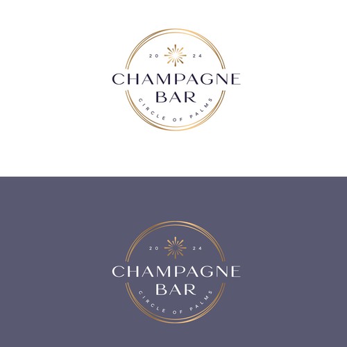 Luxury and modern Champagne Bar logo Design by .MyArt.