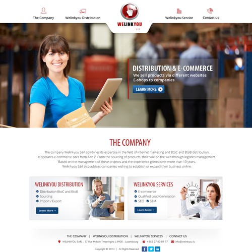 Website for a distribution company Design by AxilSolutions