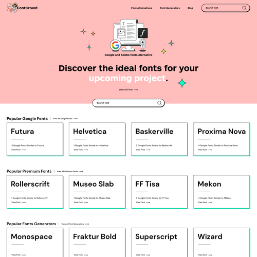 Designs | Design our next font site for web developers and designers ...