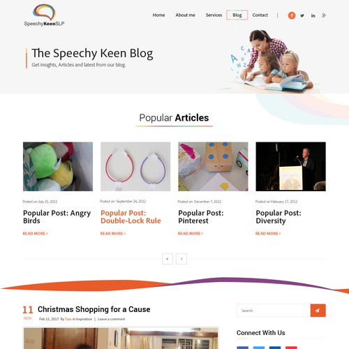 Professional but Friendly Speech Therapy website design Design by ♾️e2infinity♾️