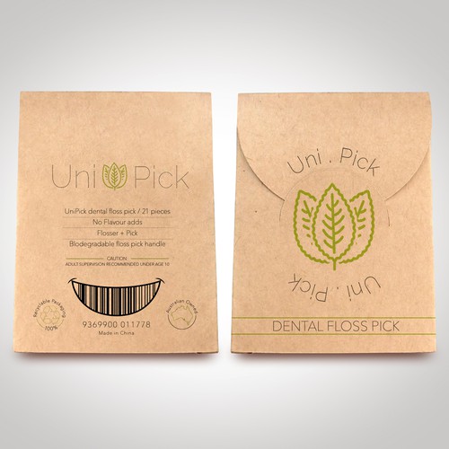 We need a Clean & Minimum design for our first Smart packaging dental floss picks product Design by Dimarchgrafic