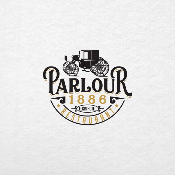Design by Fine Tuners titled "Retro type Logo for Fun new restaurant and lounge in historic Victorian boutique hotel"