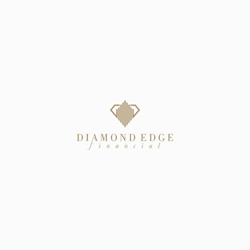 Create an elegant, understated luxury logo for Diamond Edge Financial Design by ZISSOU DESIGNS