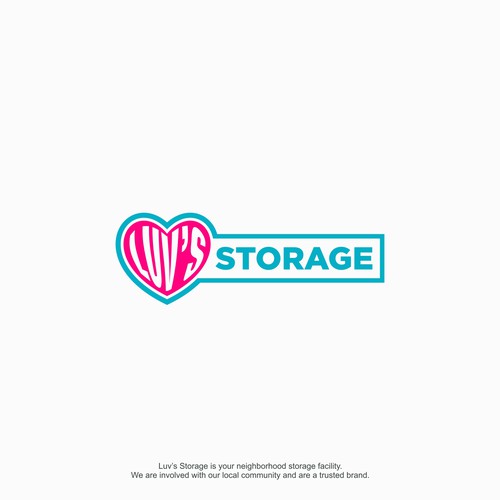 Luv’s Storage - modern logo with bright color Design by 3PM