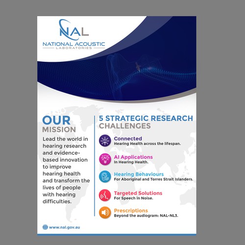 Create an engaging poster for a world-leading hearing research and innovation institution! Design by Bittu2015