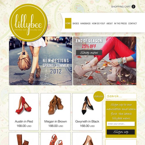 New website design wanted for lillybee デザイン by EM Studio.