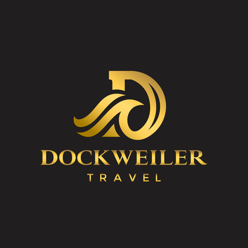 Luxury cruises Travel agency logo (elegant, simple, gold writing on black background)  to appeal to luxury travelers Design by Mattluby93