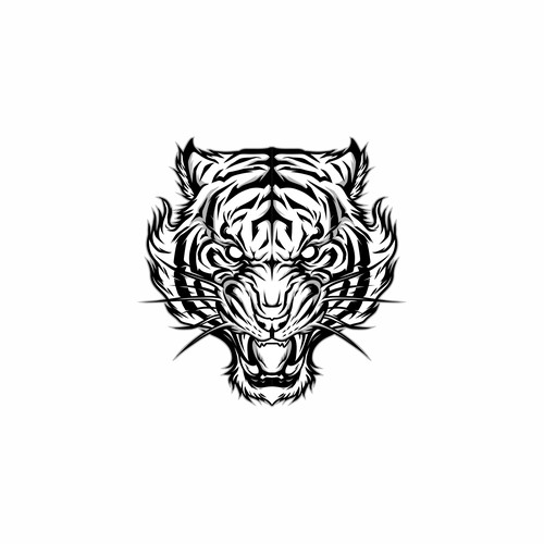 ➤ TIGER HEAD LOGO (Black) Design by indraDICLVX