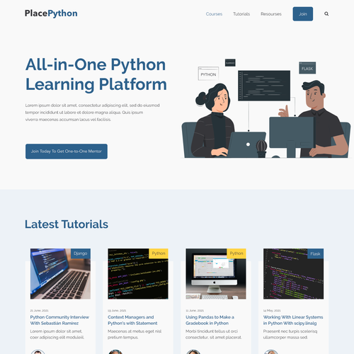 Diseño de Educational and mentoring platform about the Python programming language de mizan3950