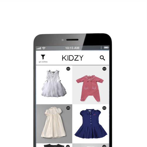Mobile App Kidzy 2 simple screens + Logo. Design by ordinaryprogress