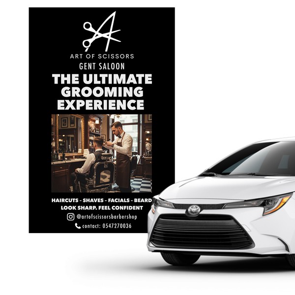 Design Wrap of Car + Flyer