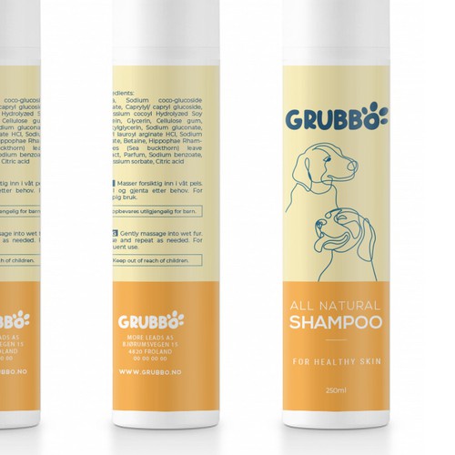 Design label for dog shampoo Design réalisé par intanamir