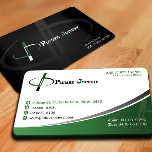 Business Card & Letterhead for Plumbe Joinery Stationery contest