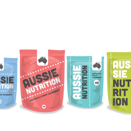 Aussie Nutrition supplement range needs new packaging! Design réalisé par Shefi