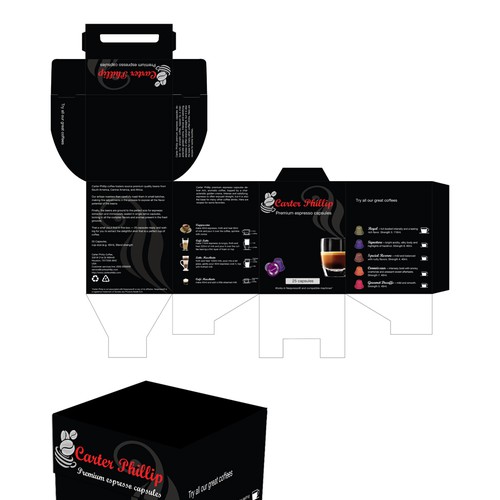 Design di Design an espresso coffee box package. Modern, international, exclusive. di dankataa