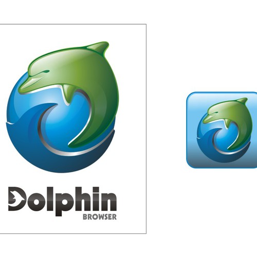 New logo for Dolphin Browser Design by eugen ed