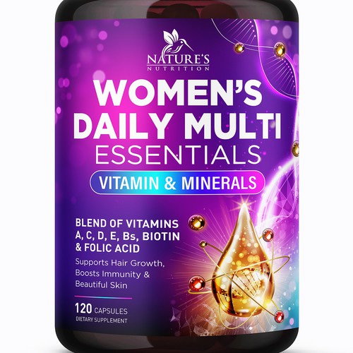 Design vincitore del contest "Women's Multivitamin Design Needed for Nature's Nutrition"