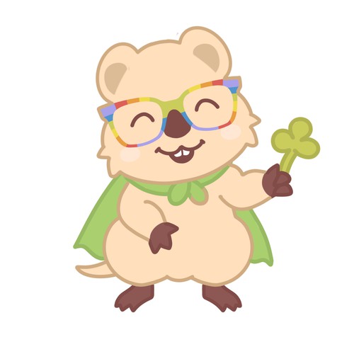 Quokka (the happiest animal in the world) mascot for AI powered wellness app Design by Didi Andi