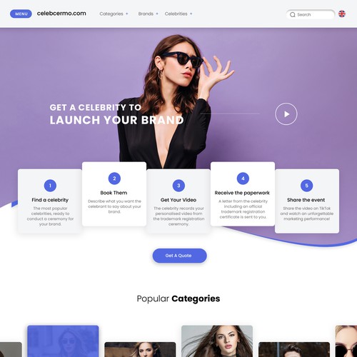 Designs | Super modern design for brand new celebrity branding platform ...