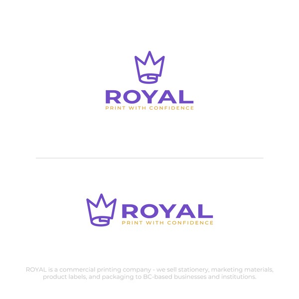 Royal print logo design