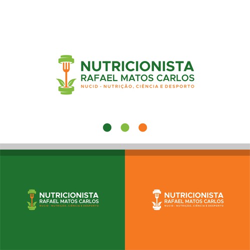 Logo/Identidade Visual para Nutricionista, investigador e atleta Design by Esui Studio