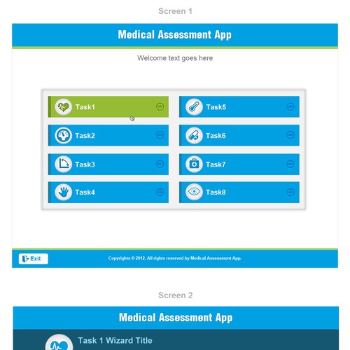 Interactive medical app for use by therapists and patients Diseño de Pixelligent Designs