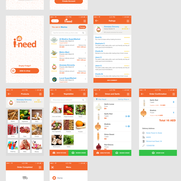 Grocery shopping app re-design