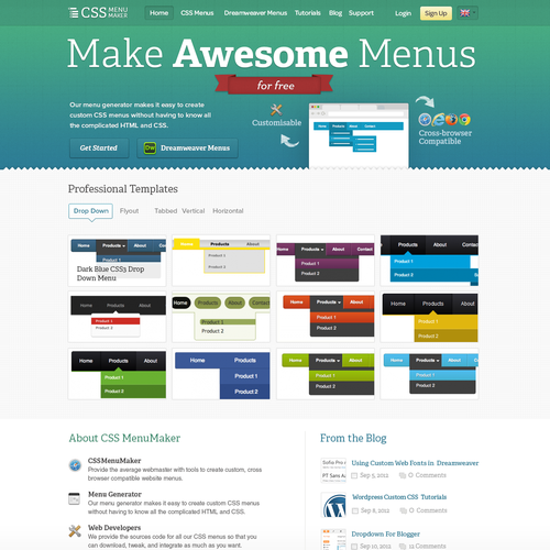 Design di website design for CSS Menu Maker di amiro