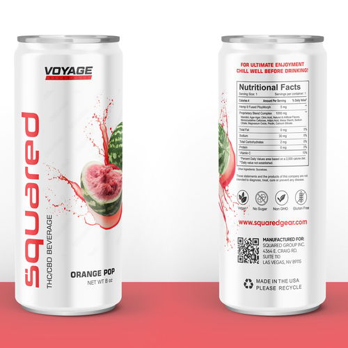 Clean - edgy beverage can for THC / CBD drink Design by SONUPARMAR